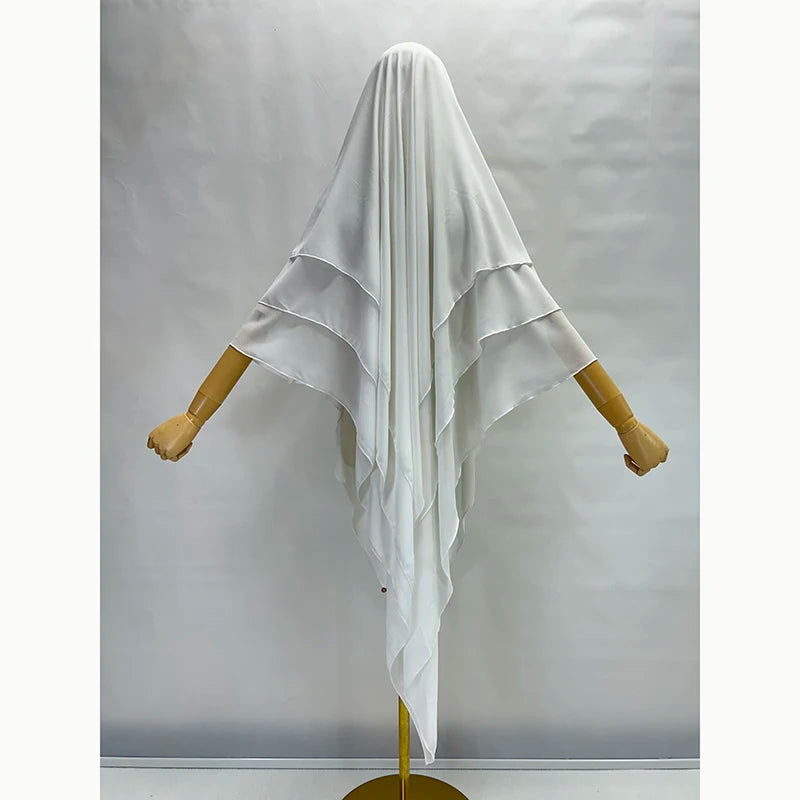 Luxe 3-Laags Chiffon Khimar