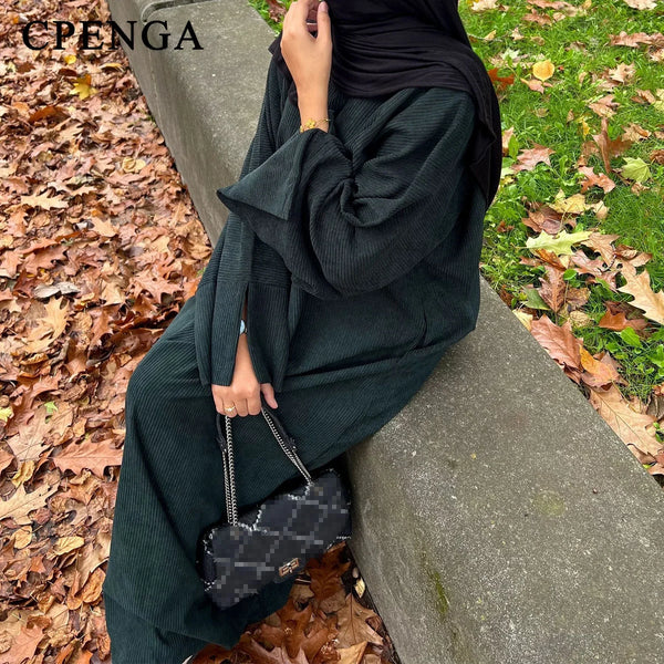 Warme Winter Abaya Jas