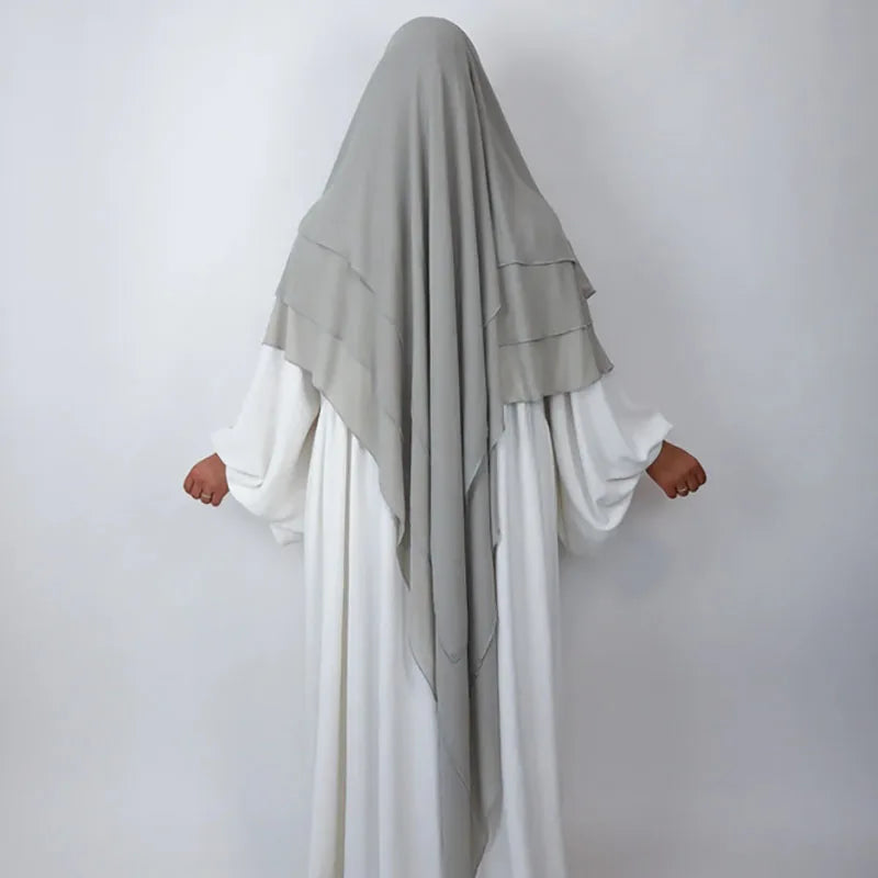 Luxe 3-Laags Chiffon Khimar