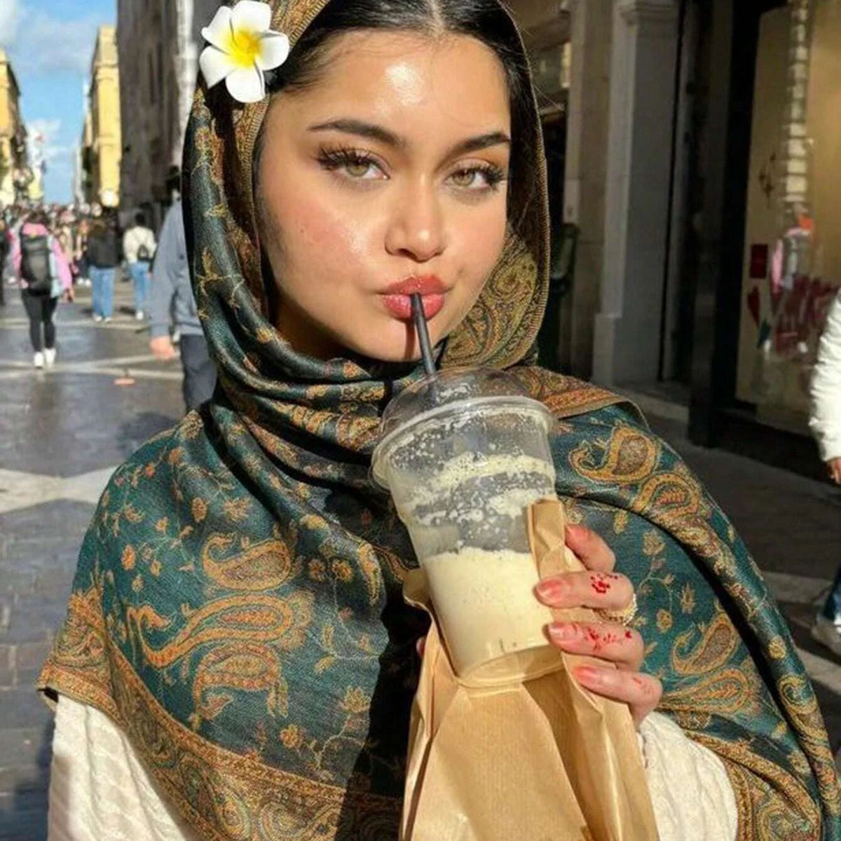 Bohemia Pashmina Hijab Scarf Long Muslim Cashmere Shawl Female Foulard Soft Turban Head Wraps For Women Headband Luxury Brand