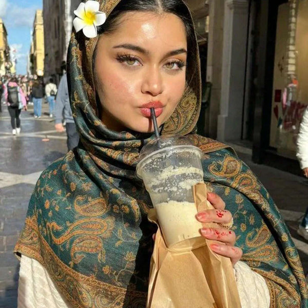 Bohemia Pashmina Hijab Scarf Long Muslim Cashmere Shawl Female Foulard Soft Turban Head Wraps For Women Headband Luxury Brand