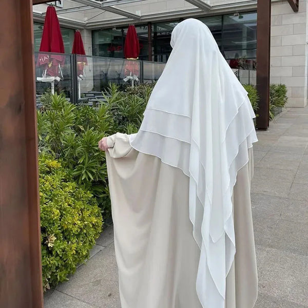 Luxe 3-Laags Chiffon Khimar